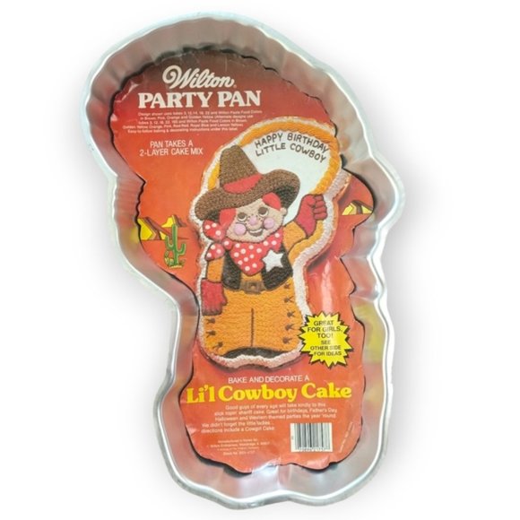 Wilton 2 vintage 1970s cake pans new cowboy and running shoe - Picture 3 of 8